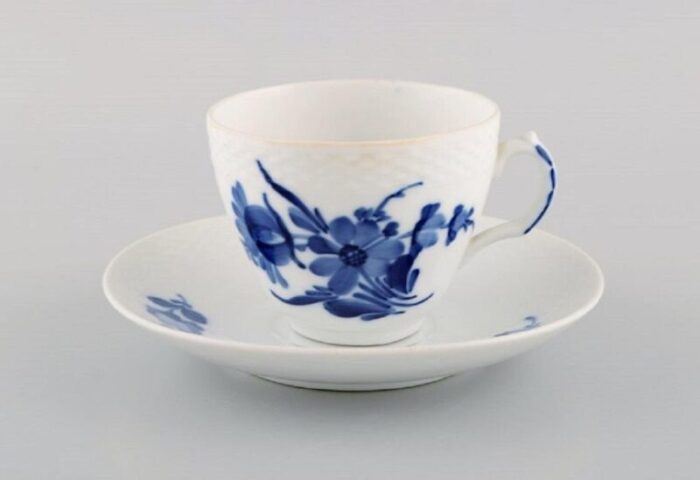 blue flower braided coffee cups with saucers from royal copenhagen 1950s set of 6 2