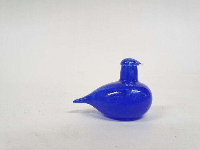 blue glass bird by oiva toikka for iittala finland 1970s 5