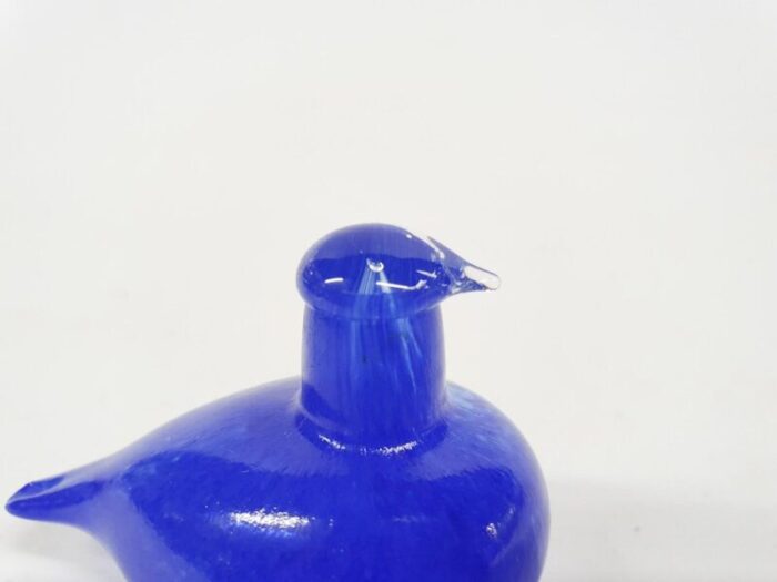 blue glass bird by oiva toikka for iittala finland 1970s 6