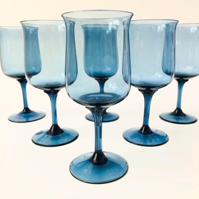 blue wine glasses by lenox set of 6 3087