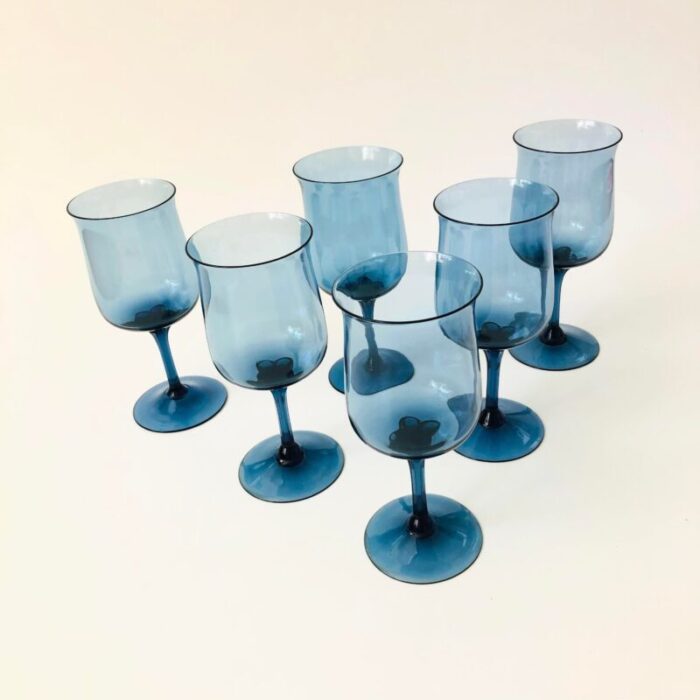 blue wine glasses by lenox set of 6 4045