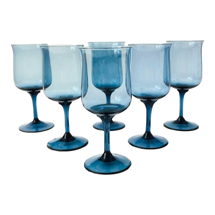 blue wine glasses by lenox set of 6 6347