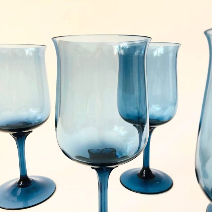 blue wine glasses by lenox set of 6 7549