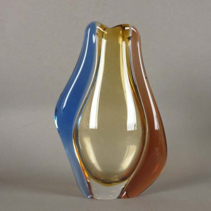 bohemian glass vase by hana machovska for mstisov glassworks 1950s 2