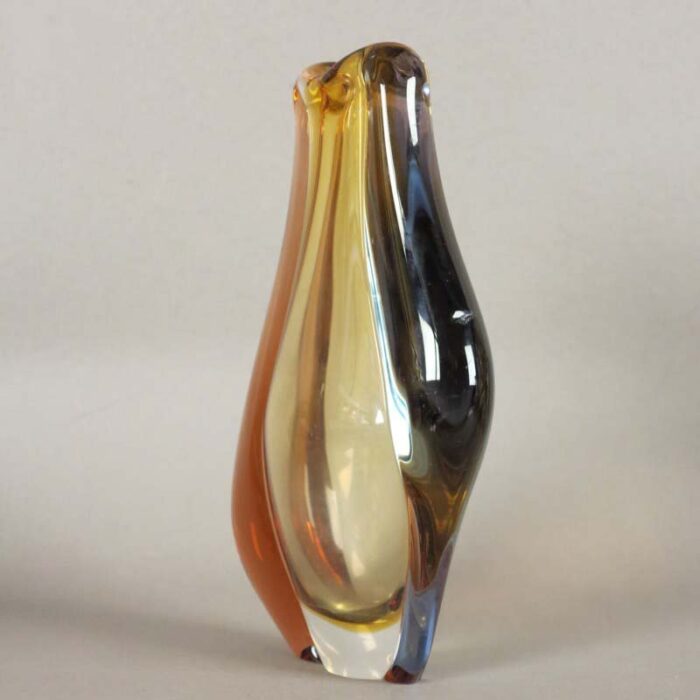 bohemian glass vase by hana machovska for mstisov glassworks 1950s 3