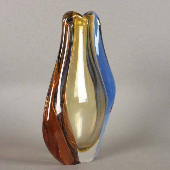 bohemian glass vase by hana machovska for mstisov glassworks 1950s 4