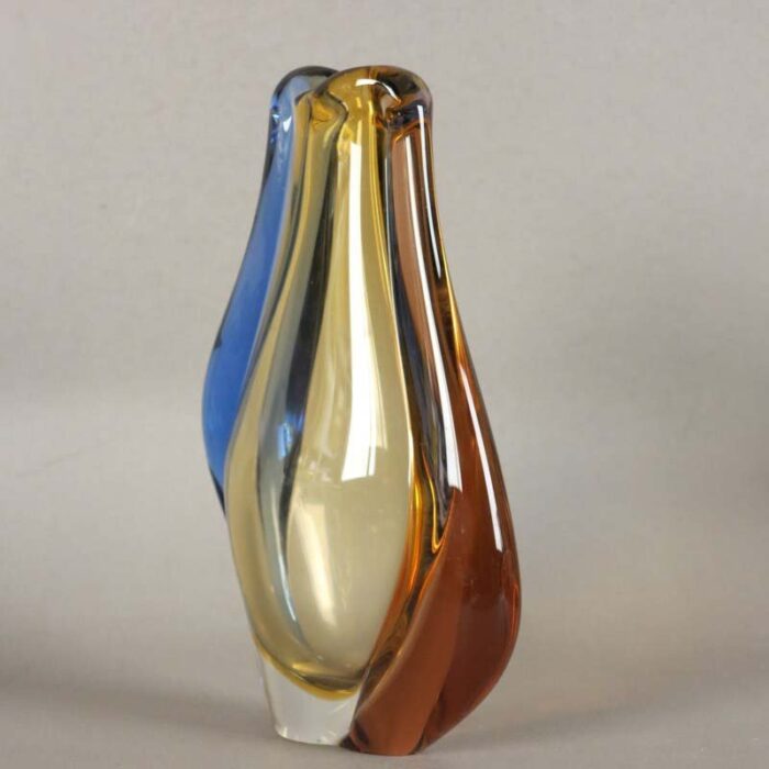 bohemian glass vase by hana machovska for mstisov glassworks 1950s 5