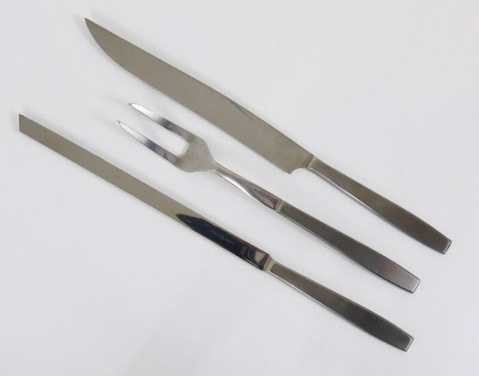 boxed amboss 2050 carving knives and fork attributed to helmut alder austria 1950s set of 3 6