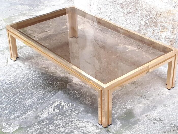 brass coffee table 1970s 2209