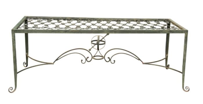 bronze and glass top dining table 0744