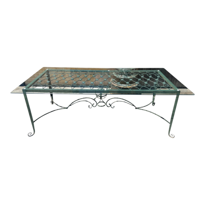 bronze and glass top dining table 3130