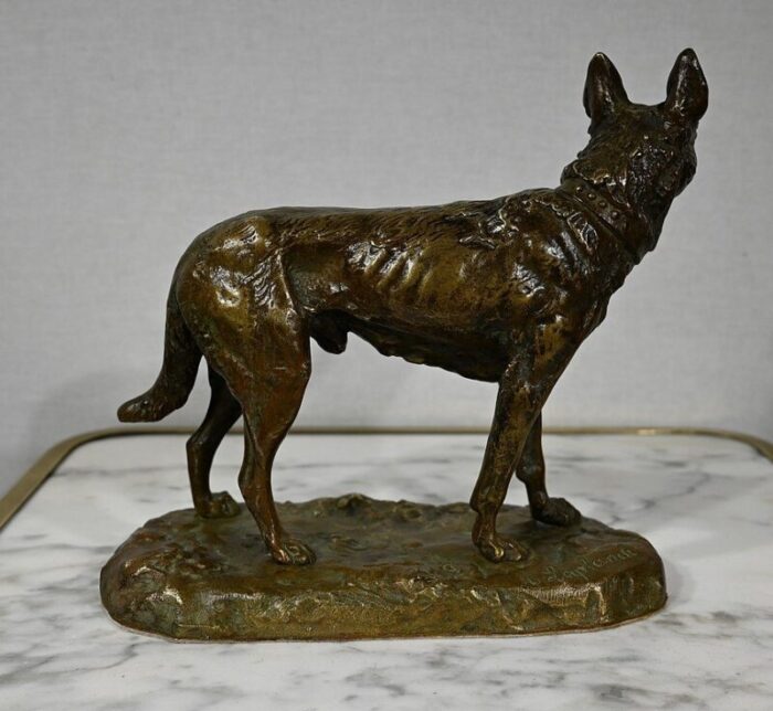 bronze german shepherd after p a laplanche early 1900s 10