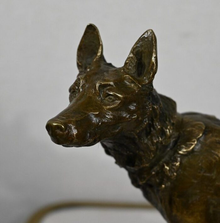 bronze german shepherd after p a laplanche early 1900s 4