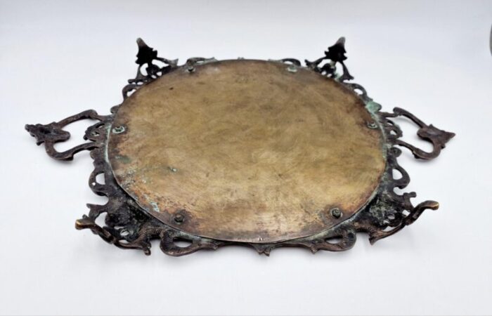 bronze tray by m jarra late 19th century 1586