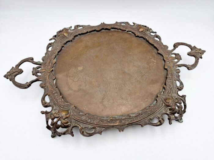 bronze tray by m jarra late 19th century 5099