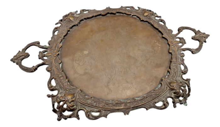 bronze tray by m jarra late 19th century 8520