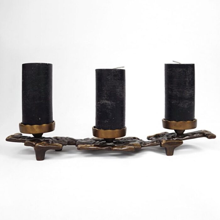 brutalist bronze candlestick 3