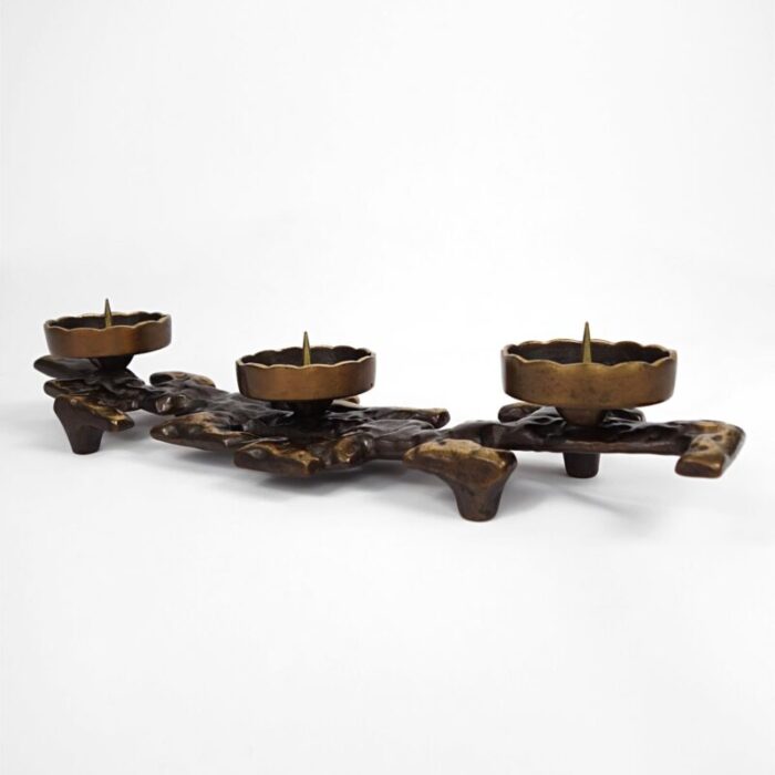 brutalist bronze candlestick 5