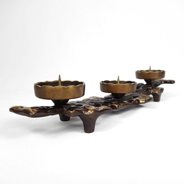 brutalist bronze candlestick 6