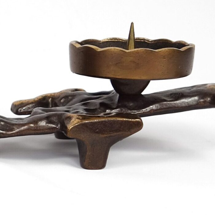 brutalist bronze candlestick 8