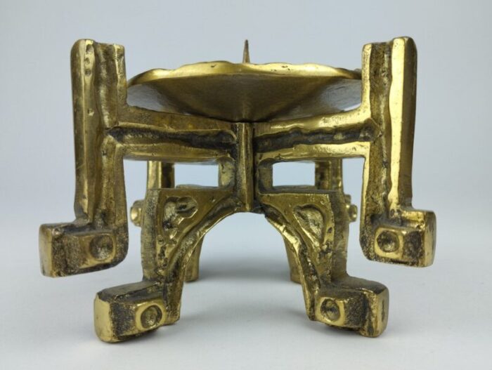 brutalist candleholder in the style of giuseppe gallo 1970s 1