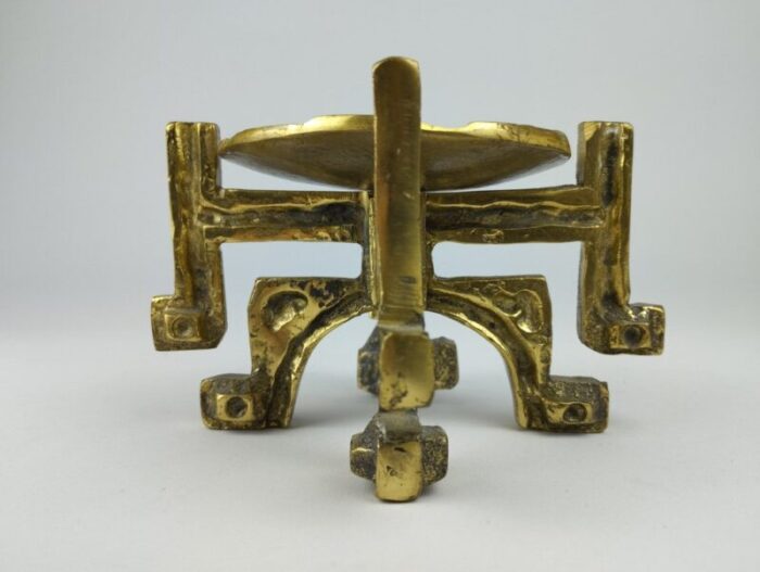 brutalist candleholder in the style of giuseppe gallo 1970s 2