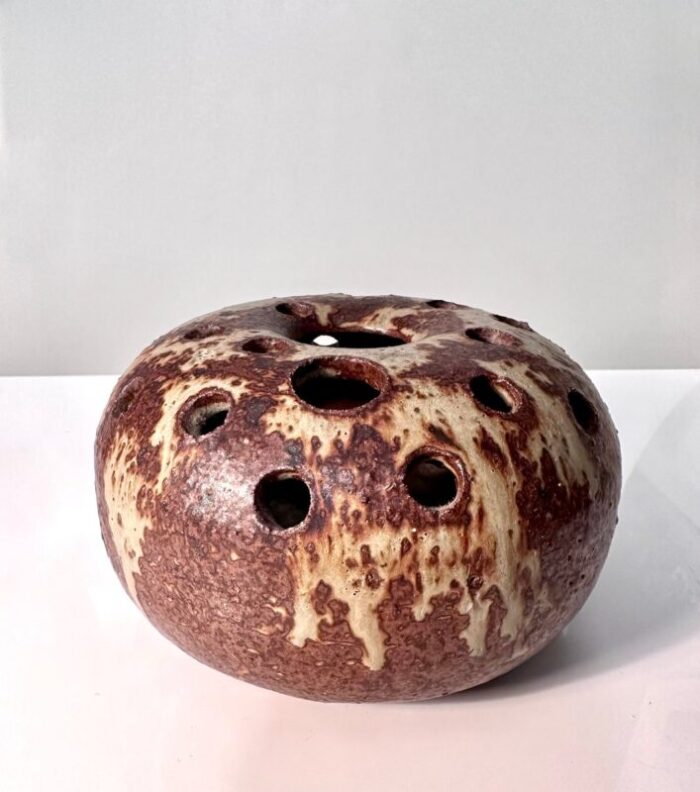 brutalist glazed studio ceramic art vase by soren visby 1970s 6