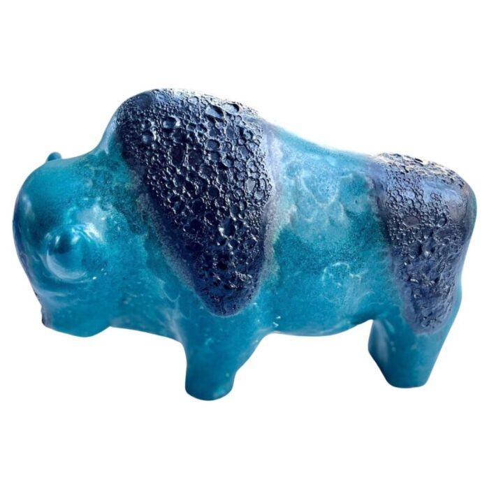 buffalo figurine by otto gerharz for otto keramiek 1