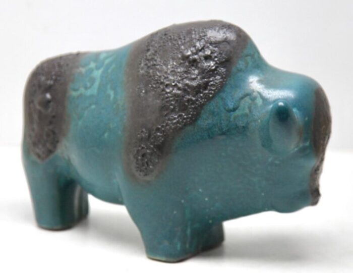 buffalo figurine by otto gerharz for otto keramiek 4