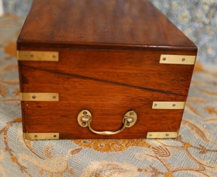 campaign writing slope luggage box desk 1870s 4