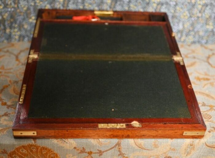 campaign writing slope luggage box desk 1870s 8