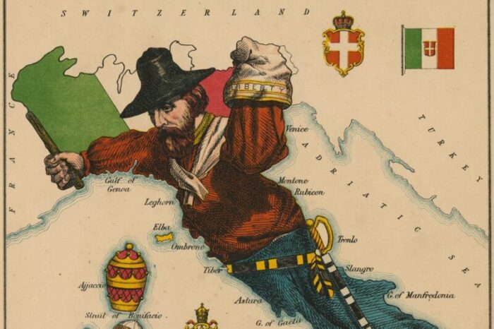 caricature map of italy 2