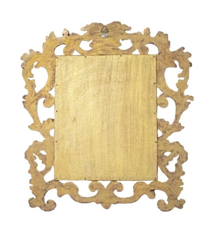 carved and golden mirror in linden wood 1970s 5