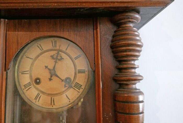 carved pendulum clock 1800s 3