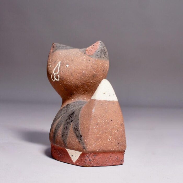 cat in ceramic by thomas hellstrom 1960s 3153