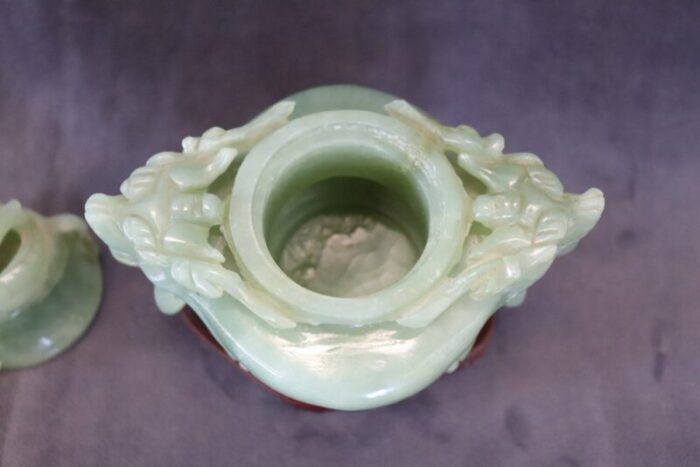 censer in carved jade mid 20th century 7