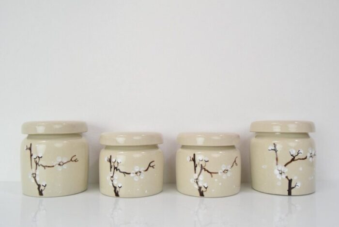 ceramic cans attributed to ditmar urbach 1930s set of 4 3