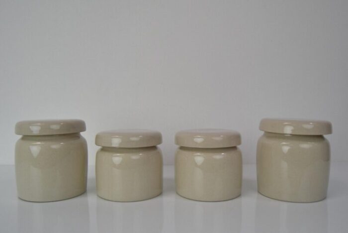 ceramic cans attributed to ditmar urbach 1930s set of 4 9