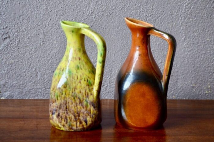 ceramic pitchers from poitiers d accolay set of 2 1