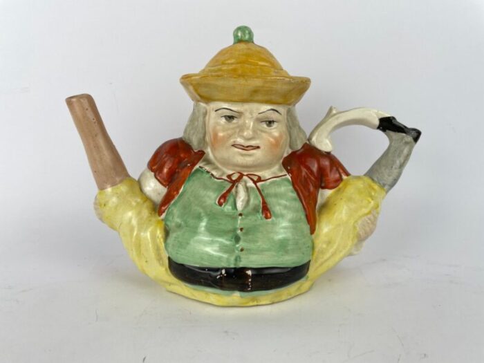 ceramic toby peg leg teapot staffordshire uk late 19th century 1