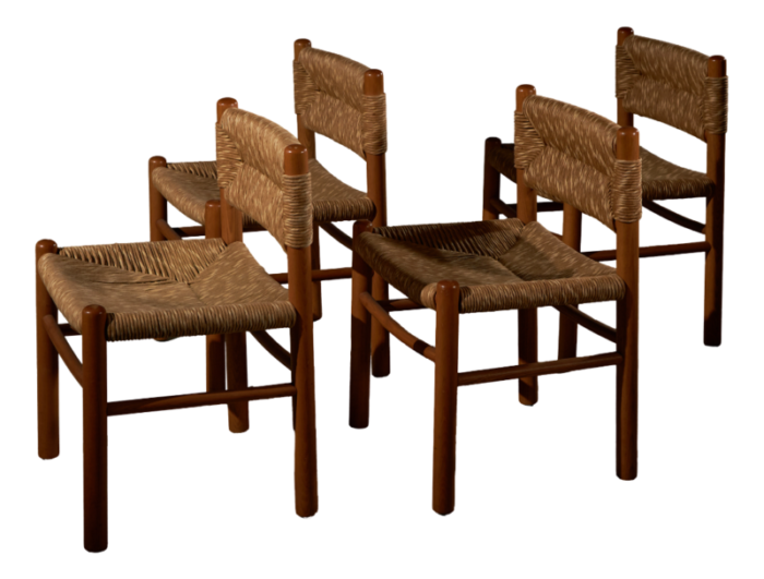 chair set in style of charlotte perriand 1960s set of 4 2154