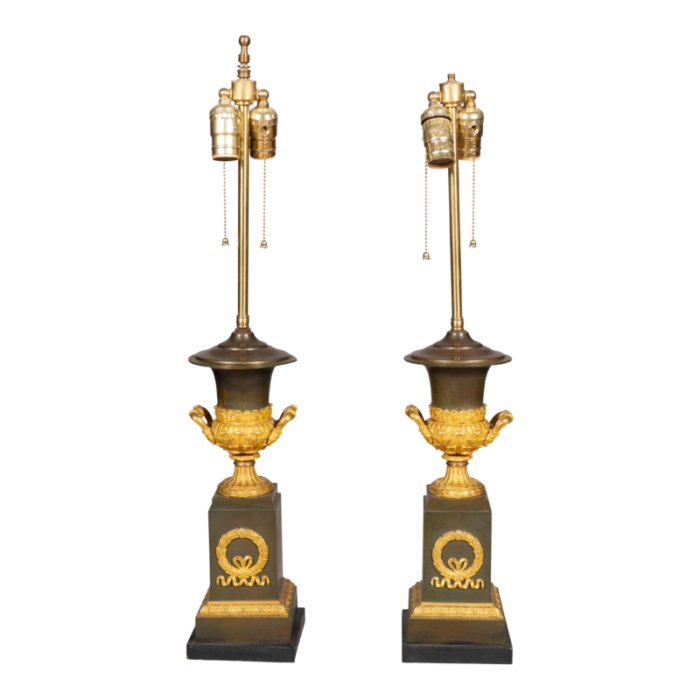 charles x bronze and ormolu table lamps a pair 2648