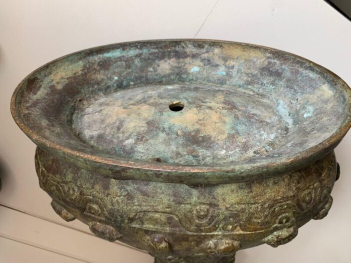 chinese achaistic late shang dynasty inlaid bronze gu vessel 15