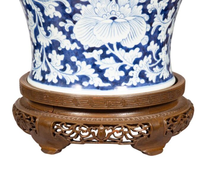 chinese blue and white porcelain table lamps a pair 8297