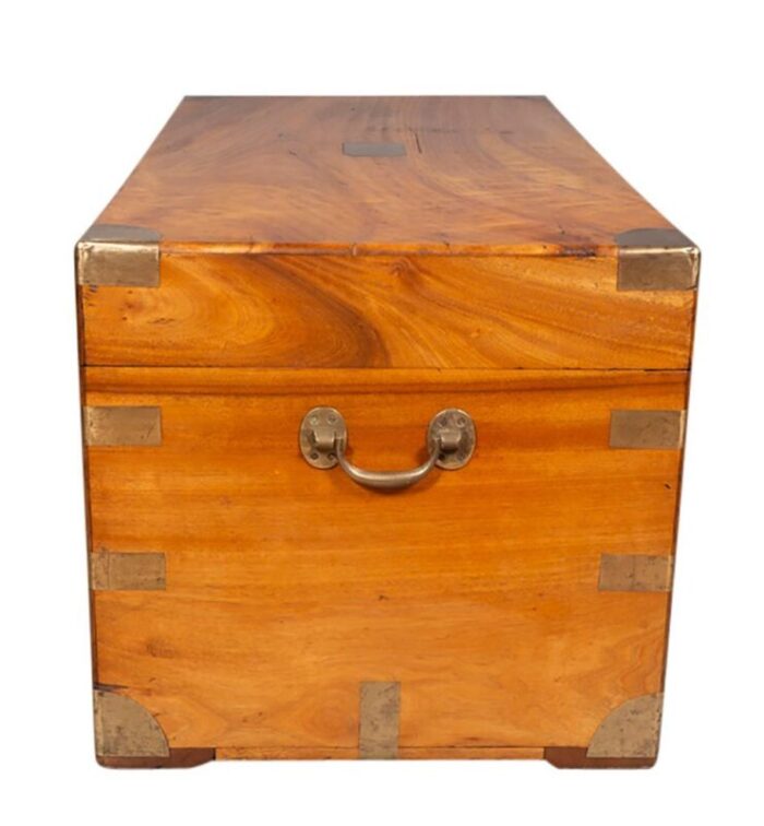 chinese export brass bound camphorwood chest 5018