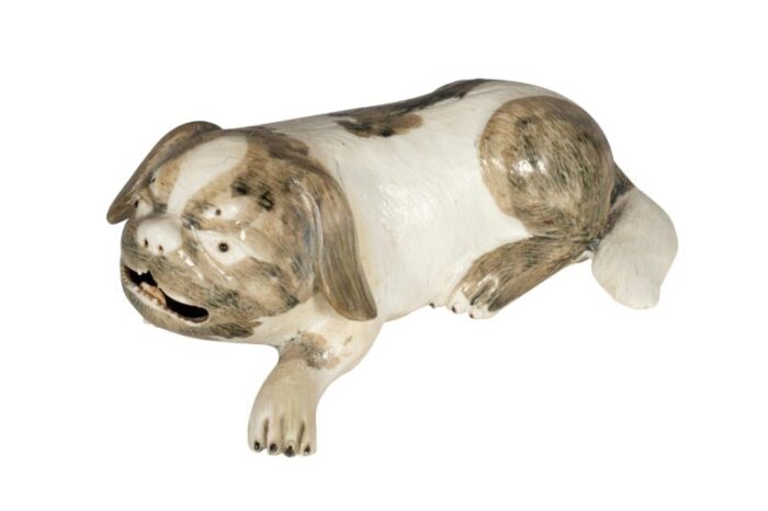 chinese export porcelain puppies a pair 3933