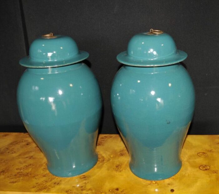 chinese kangxi porcelain ginger urns set of 2 5