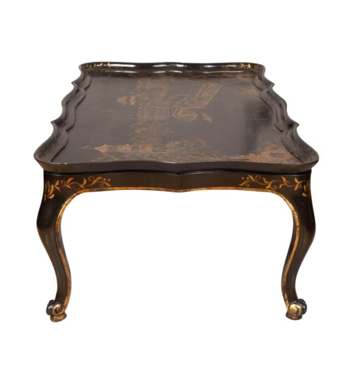 chinoiserie decorated lacquer coffee table 0374