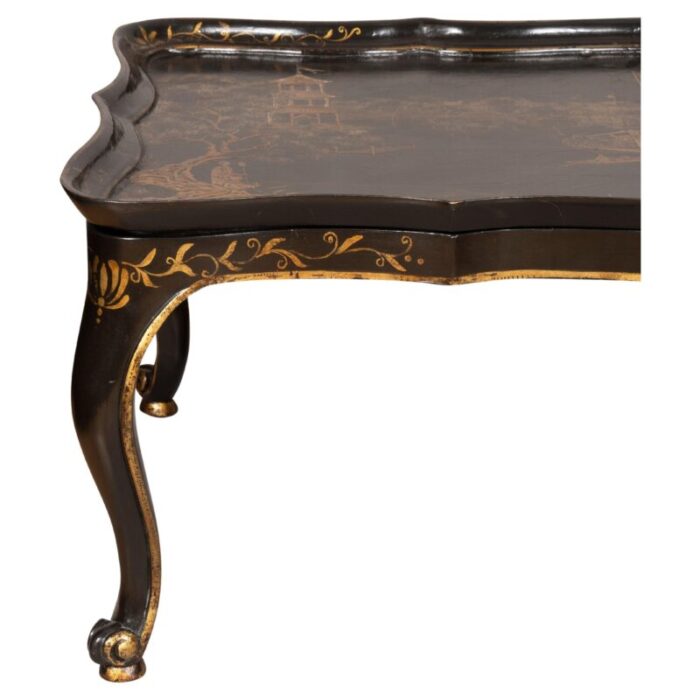 chinoiserie decorated lacquer coffee table 2371