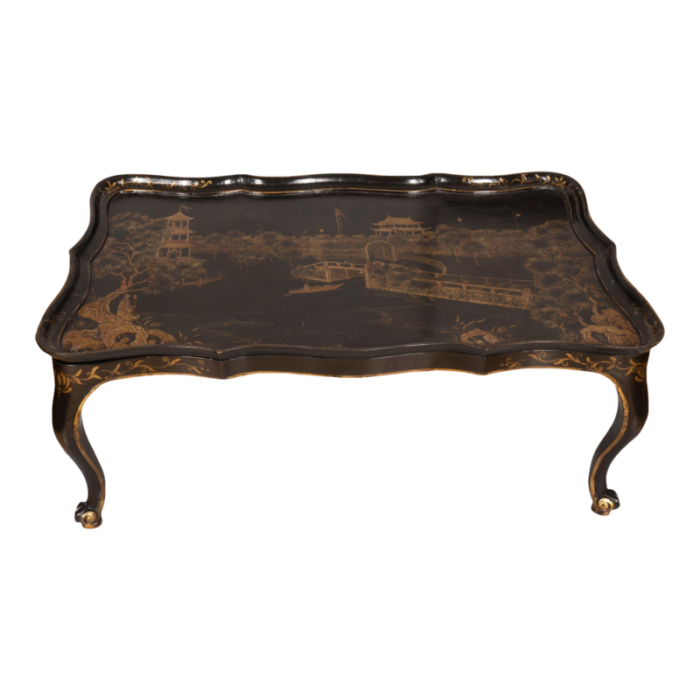 chinoiserie decorated lacquer coffee table 5007